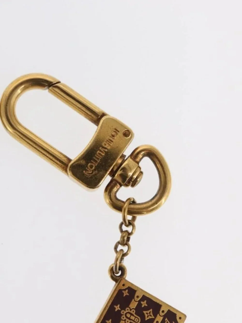 LOUIS VUITTON Porte Cles Chainne Mar Bag Charm metal Gold M66459 LV Auth 169134